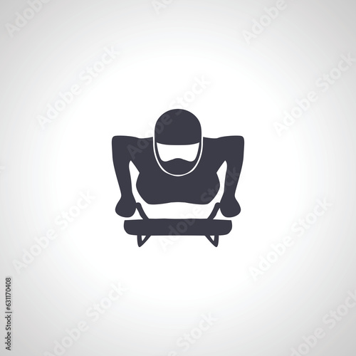 Bobsleigh isolated icon. Bobsleigh icon