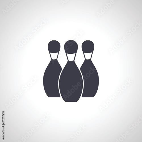 Bowling skittles Bowling pin isolated icon. Bowling isolated icon