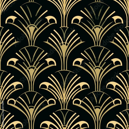 Art Deco Pattern vector illustration, Background