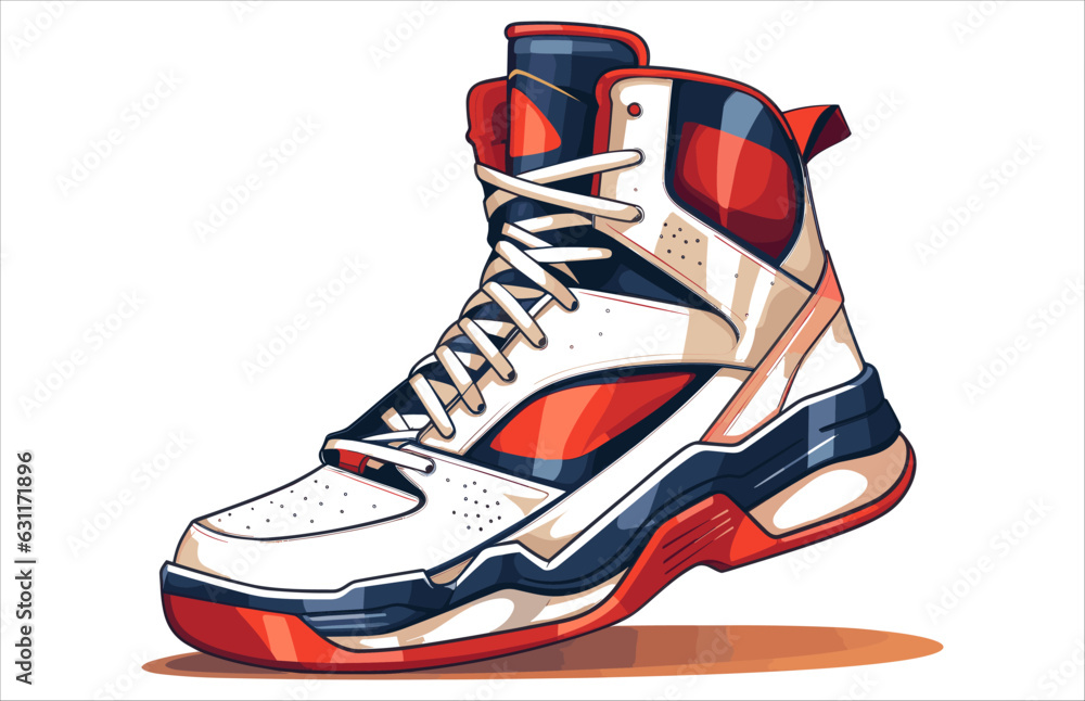 Basketball Shoes vector illustration, Vector Silhouette of Basketball Shoes Stock Vector Adobe