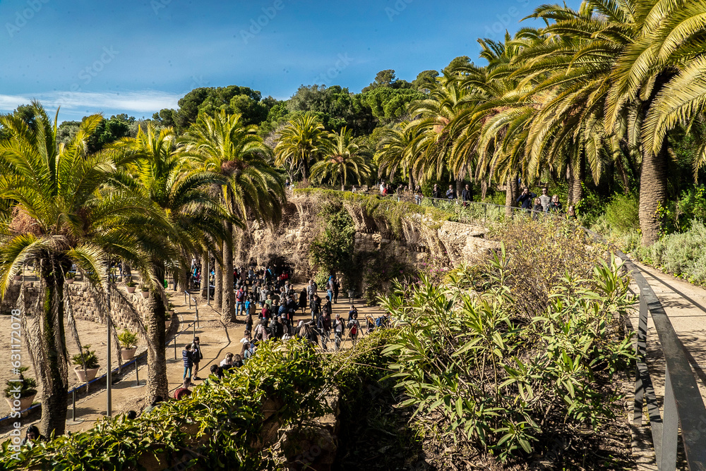Obraz premium Le parc Guell à Barcelone.