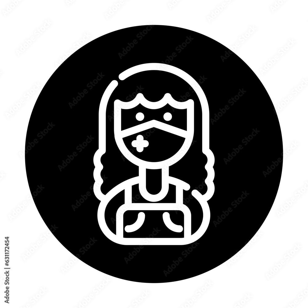 avatar woman with mask avatar woman with mask