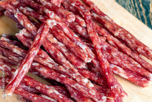 Wallpaper Mural Thin pork sausage with spices Torontodigital.ca