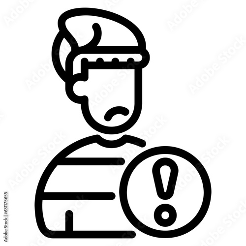  Criminal outline icon