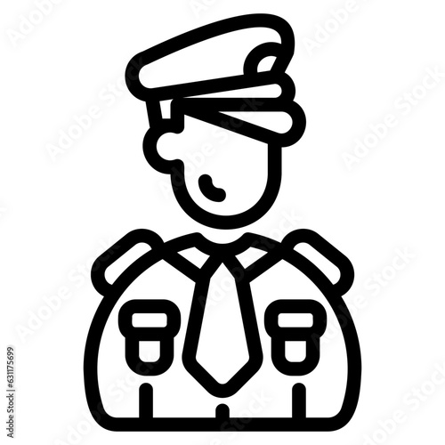  Policeman outline icon