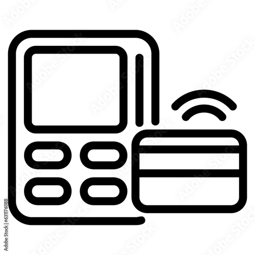  Card machine outline icon