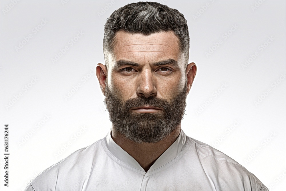 bearded man isolated on white background bearded man isolated on white background
