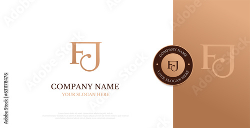 Initial FJ Logo Design Vector 