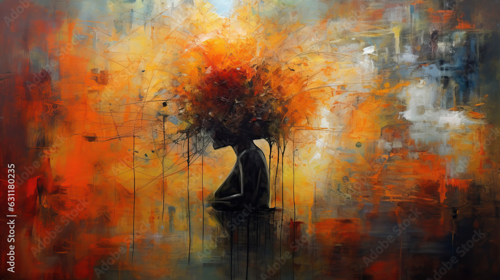 Fototapeta Depresja i stany lękowe ciężkie