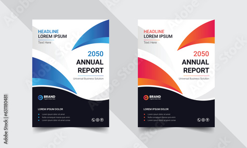 Annual report cover design template corporate business, company profile catalog magazine flyer booklet leaflet, leaflet cover presentation, book cover, layout in A4 size
