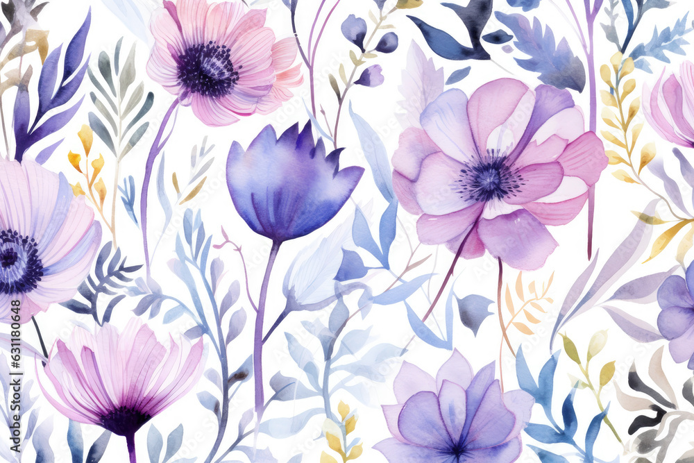 Seamless Watercolor Painting. Seamless Watercolor Painting.