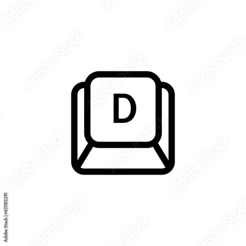 keyboard D icon