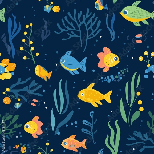 Underwater Pattern vector illustration, Background © Spear