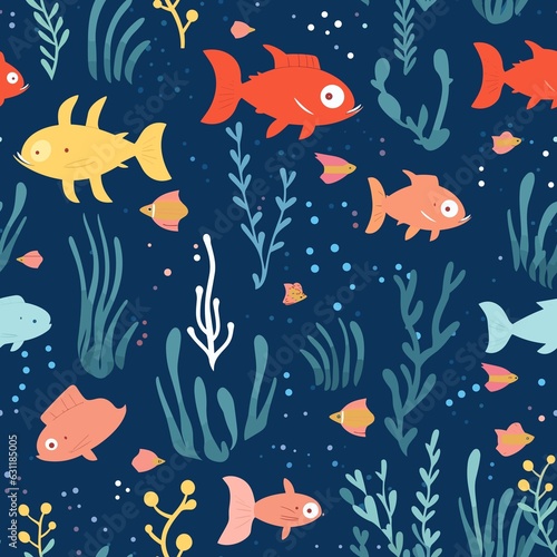 Underwater Pattern vector illustration  Background