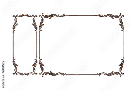 Classic frame cutout png copy space