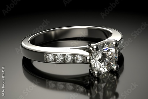 eye catching silver ring jewel photography with royal stone generative ai