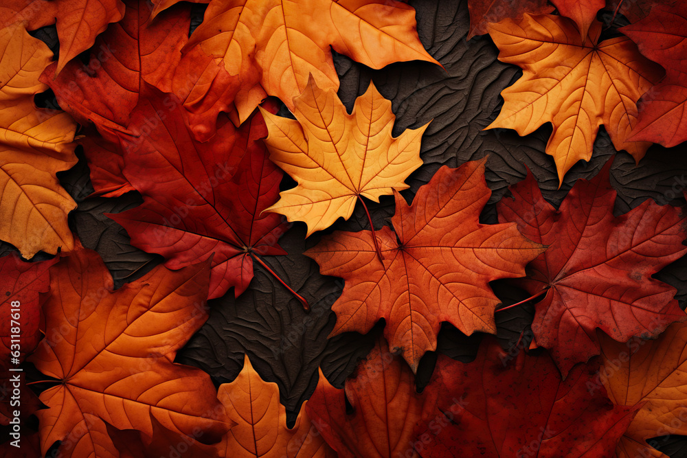 autumn leaves wallpaper with Generative AI autumn leaves wallpaper with Generative AI