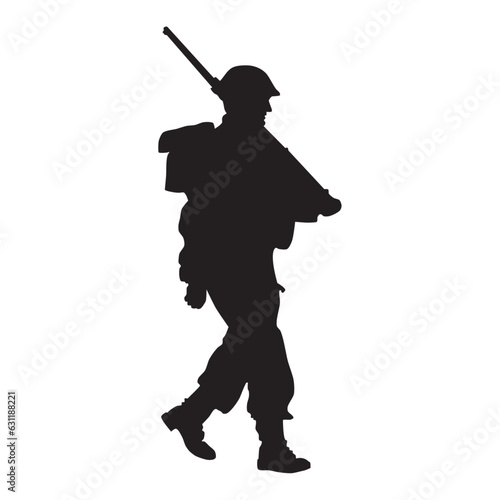 WW2 Soldier marching