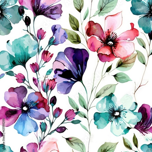 watercolor style natural flower texture background for decor generative ai