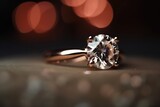designer golden wedding ring photography with premium gemstone generative ai