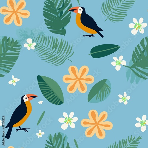Tropical Pattern vector illustration  Background