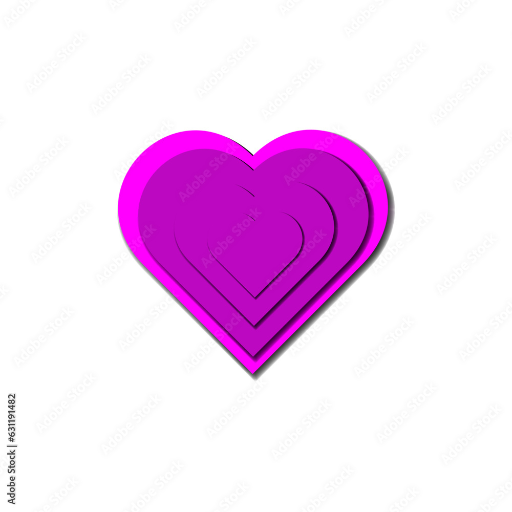 Collection of Love Heart Symbol Icons . Love Illustration Set with Solid and Outline Vector Hearts. Vector symbols of love for Happy Women's, Mother's, Valentine's Day, birthday greeting card design.