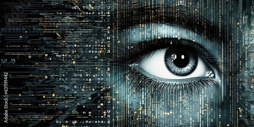 The complexity of digital ethics background. Generative AI technology.