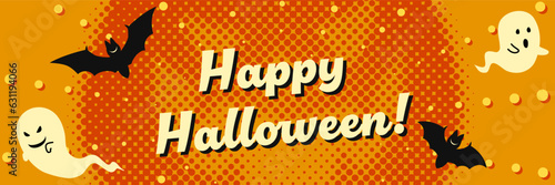 ポップでおしゃれなハロウィンのバナーテンプレート