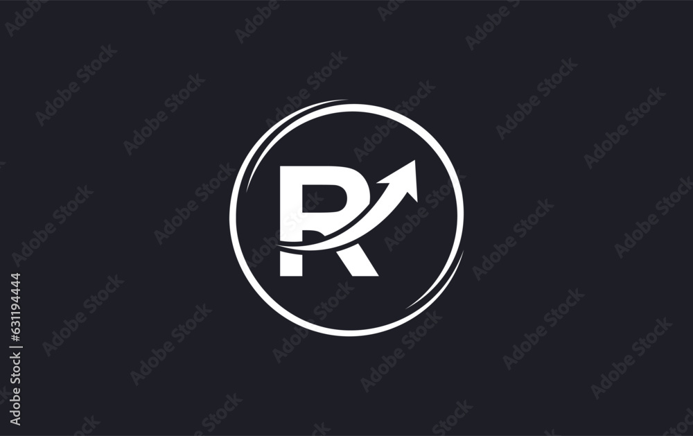 Growth finance logo. Arrow icon vector and financial circle symbol design Growth finance logo. Arrow icon vector and financial circle symbol design