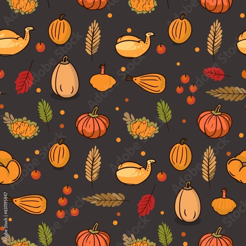 Thanksgiving Pattern vector illustration, Background