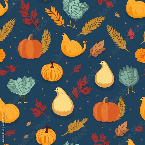 Thanksgiving Pattern vector illustration, Background