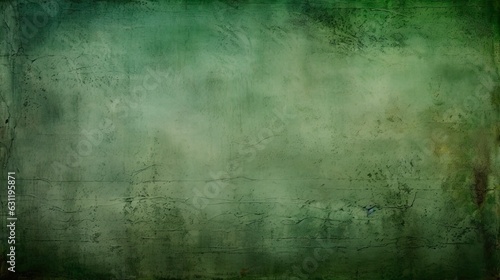 Green Fade. Aged Weathered Stucco Wall for Vintage or Retro Backgrounds with Distressed and Rustic Grunge Effect  Generative AI