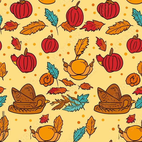 Thanksgiving Pattern vector illustration, Background