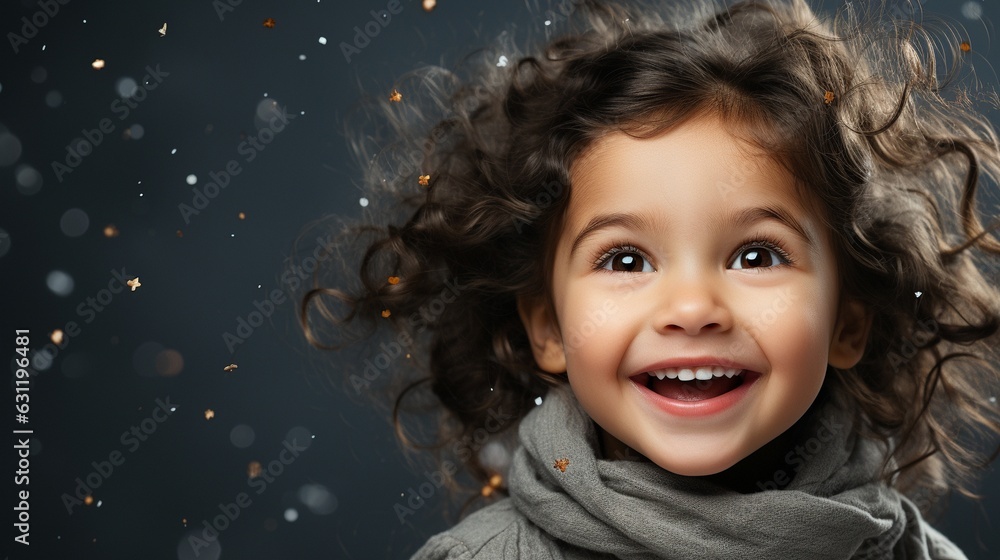 a picture of a young girl on a starry background with copy space. a picture of a young girl on a starry background with copy space.