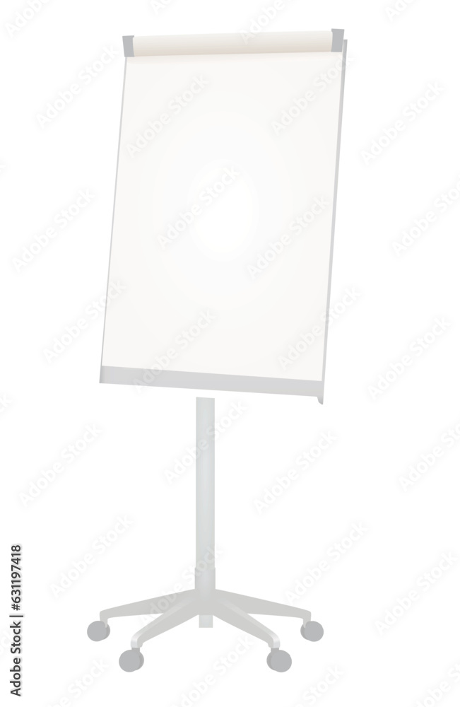 Whiteboard flip chart. vector illustration