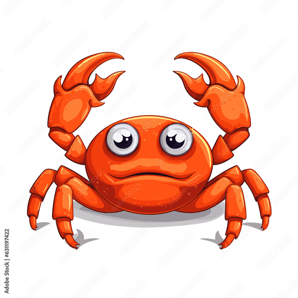 Cartoon Crab , PNG For Tshirt Cartoon Crab , PNG For Tshirt