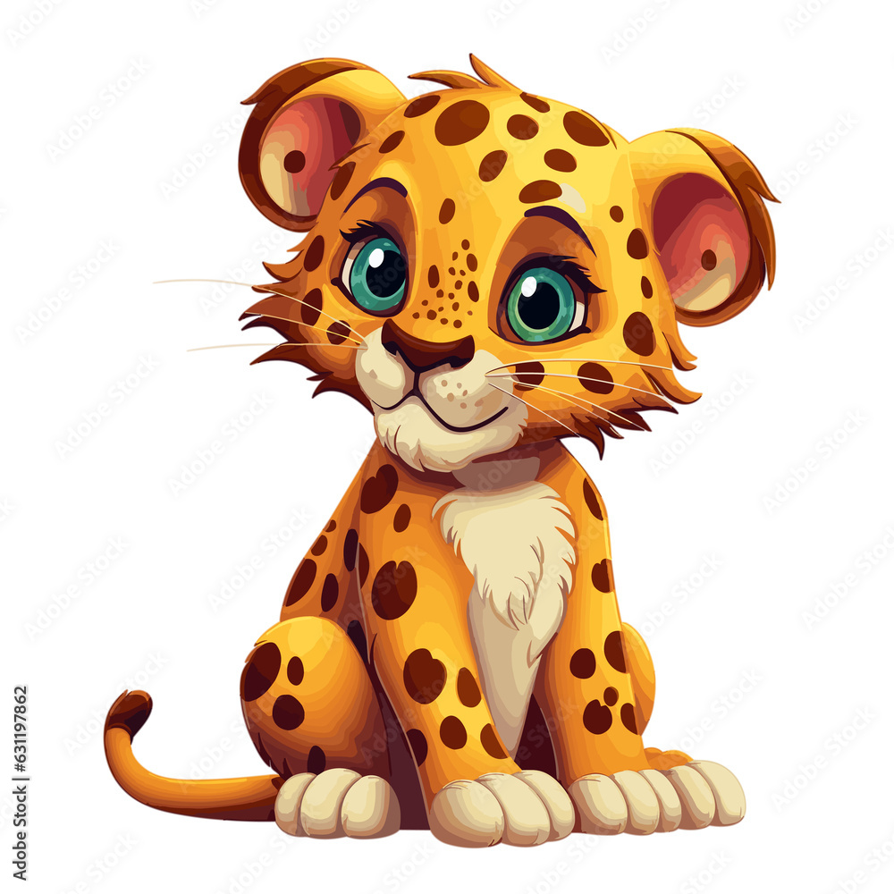 Cartoon Leopard , PNG For Tshirt Cartoon Leopard , PNG For Tshirt