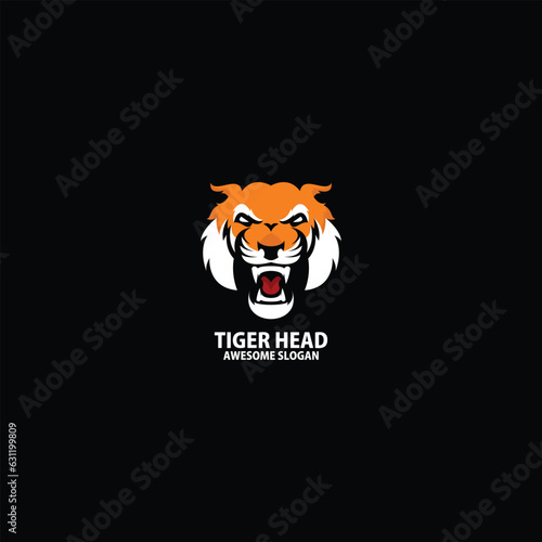 Fototapeta Naklejka Na Ścianę i Meble -  tiger head logo design color