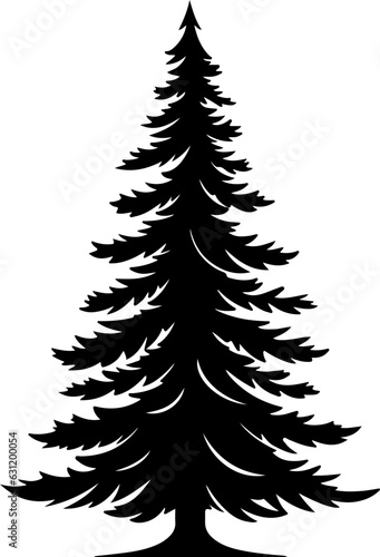 Christmas tree silhouette illustration