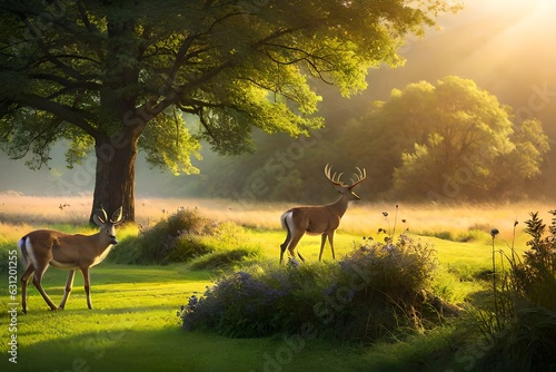 deer in the forest Generated Ai