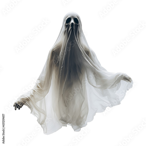 Obraz na płótnie ghost costume isolated on a transparent background, generative ai