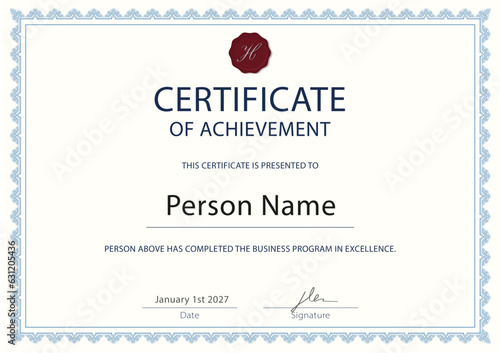 Free vector classy ornamental certificate template in beige and black