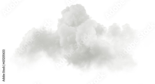 Isolated white clouds smooth realistic shapes on transparent backgrounds 3d render png