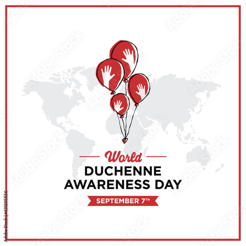 Duchenne awareness day greetings vector.