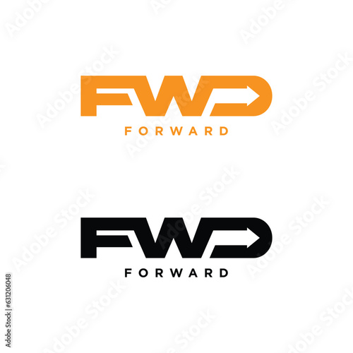 Forward logo icon vector. photo