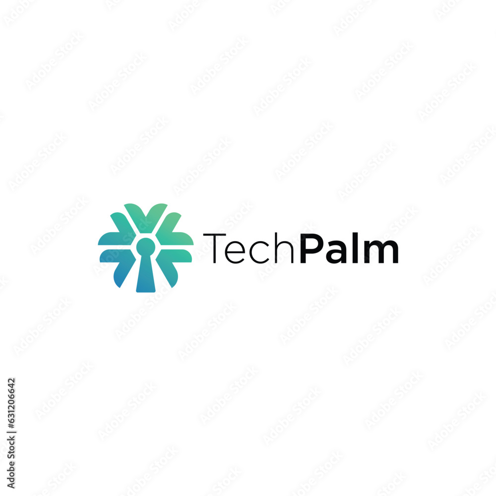 Geometric palm tree logo icon vector. Geometric palm tree logo icon vector.