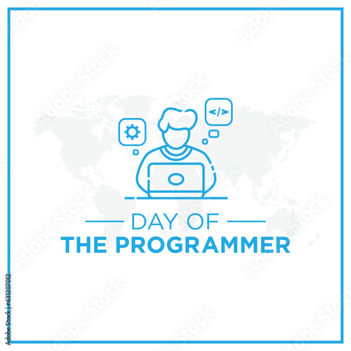 Programmer day greetings vector.