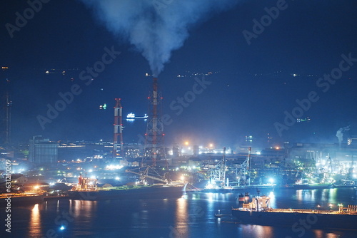 Mizushima Industrial Complex in Okayama, Japan - 日本 岡山県 水島コンビナート 夜景 photo