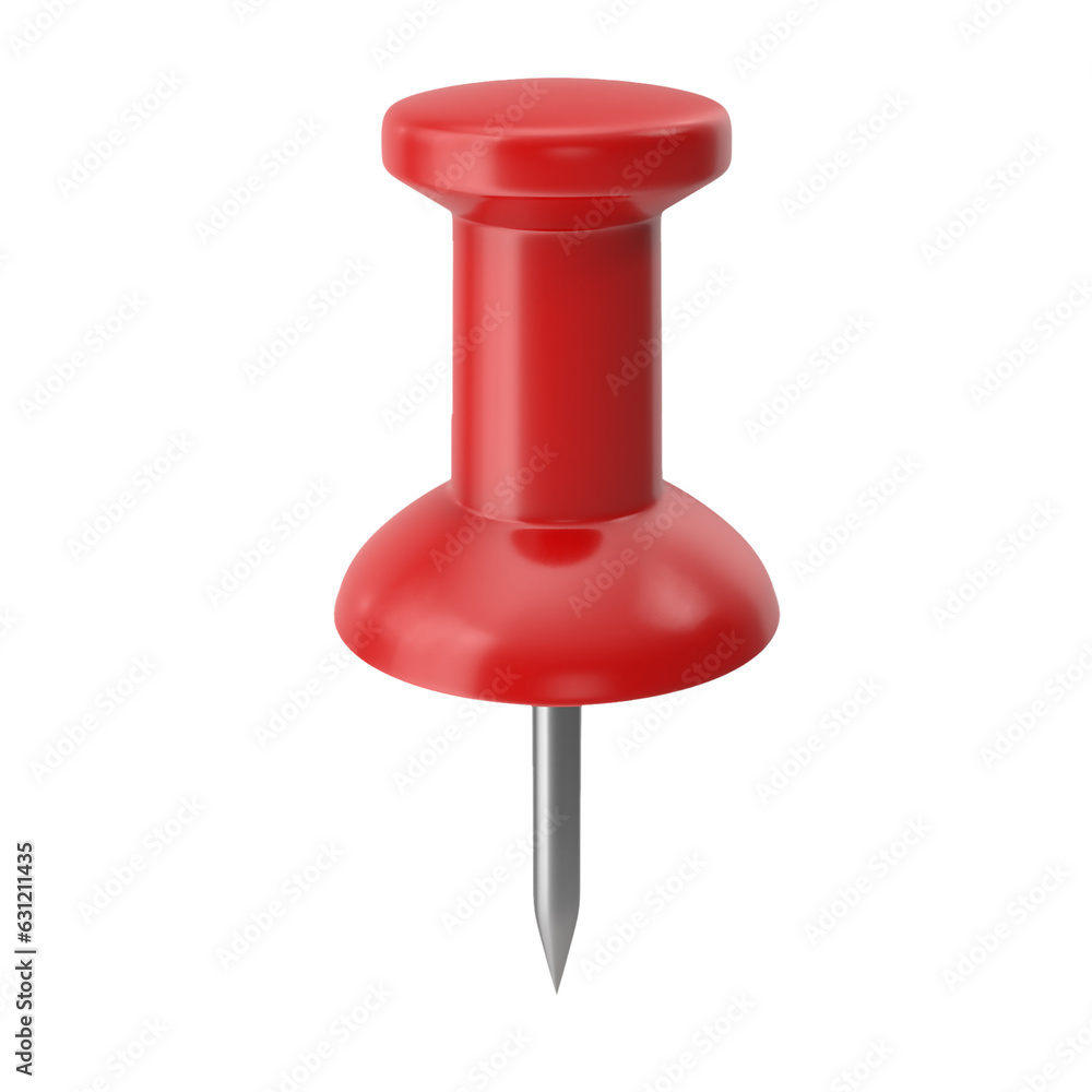 red push pin isolated on transparent background red push pin isolated on transparent background