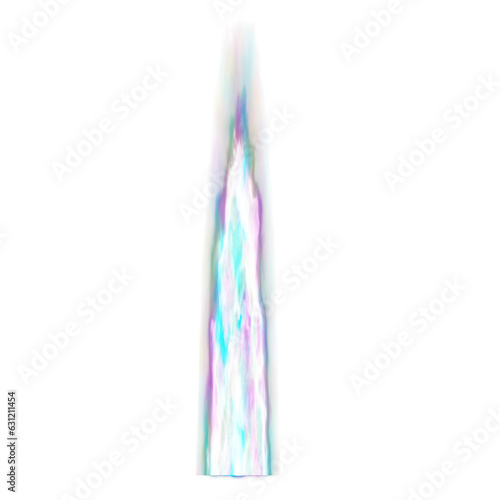 Jet flame  on transparent background. Flame and smoke from space rocket launch.